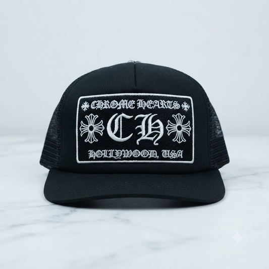 Maison IX | Hollywood Edition Trucker Hat - Black/White