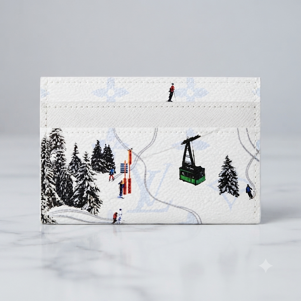 Maison IX | Alpine Ski Edition Card Holder - White Monogram