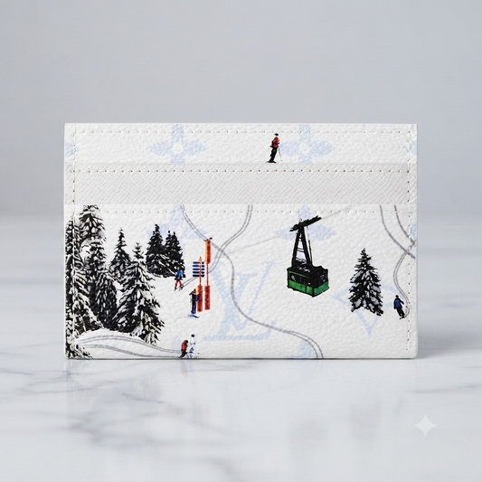 Maison IX | Alpine Ski Edition Card Holder - White Monogram
