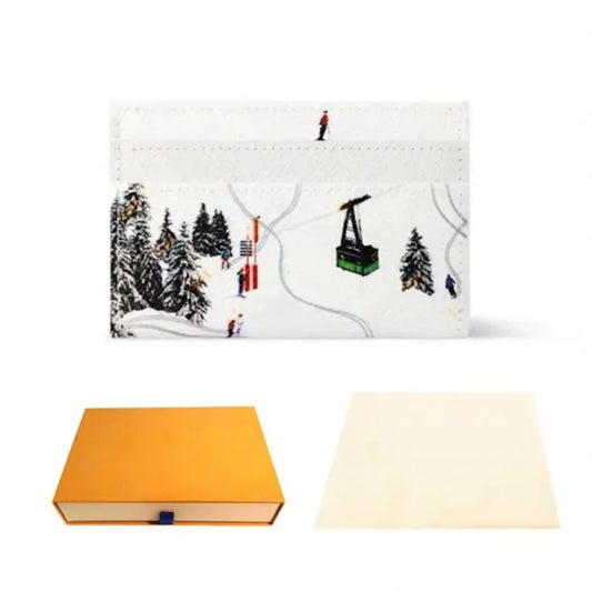 Maison IX | Alpine Ski Edition Card Holder - White Monogram